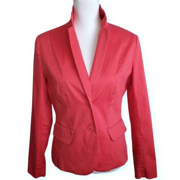 NEW YORK & COMPANY 7TH AVENUE PINK/CORAL BLAZER SZ.6 EUC. - Picture 4 of 7